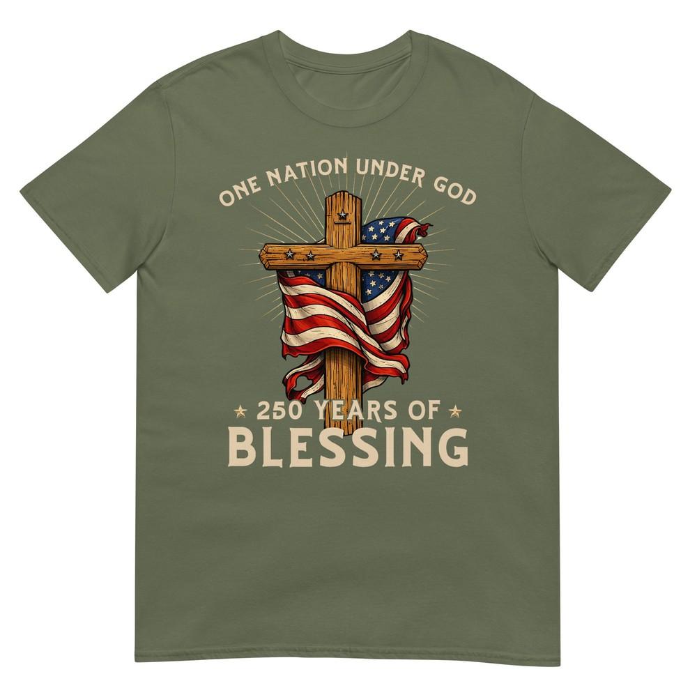 One Nation Under God 250 Years 250th Anniversary Usa Unisex Tshirt