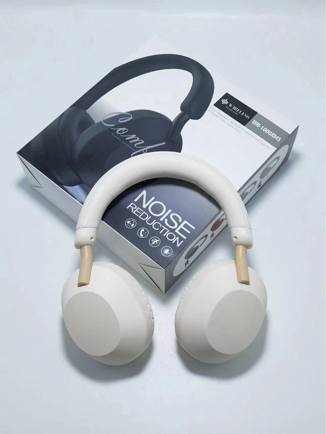 

Беспроводные накладные Bluetooth-наушники 1000XM5 с длительным временем работы от аккумулятора и низкой задержкой для звонков и игр белый