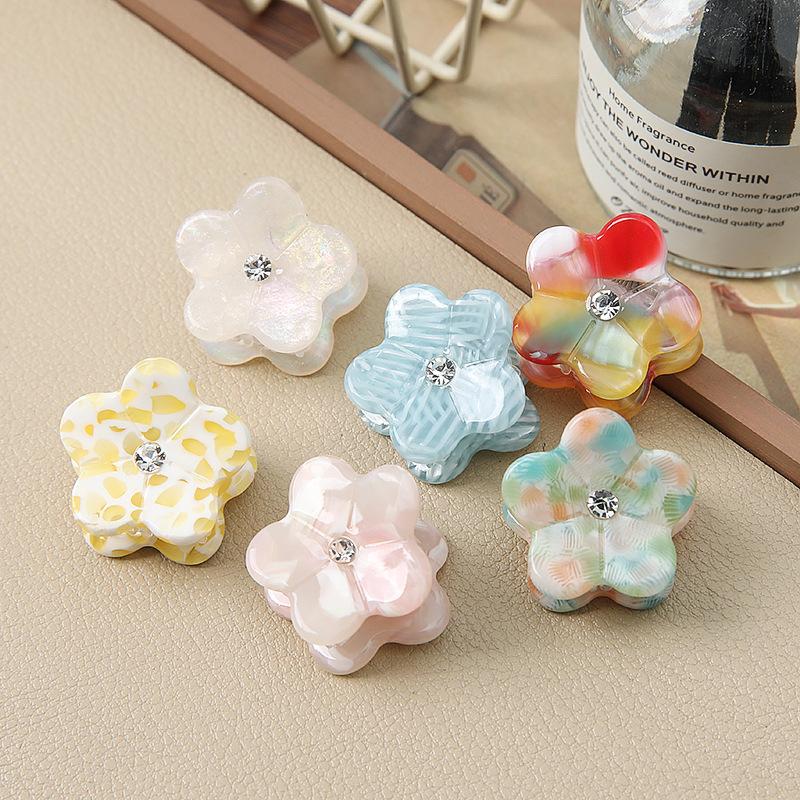 Mini Flower Floral Acetic Acid Small Grab Clip Fashion Hairpin High Sense Princess Head Cute Versatile Hair Accessories