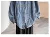 Veste en jean rétro pour homme - Streetwear décontracté Printemps/Automne, Col rabattu polyvalent, Style workwear élégant.