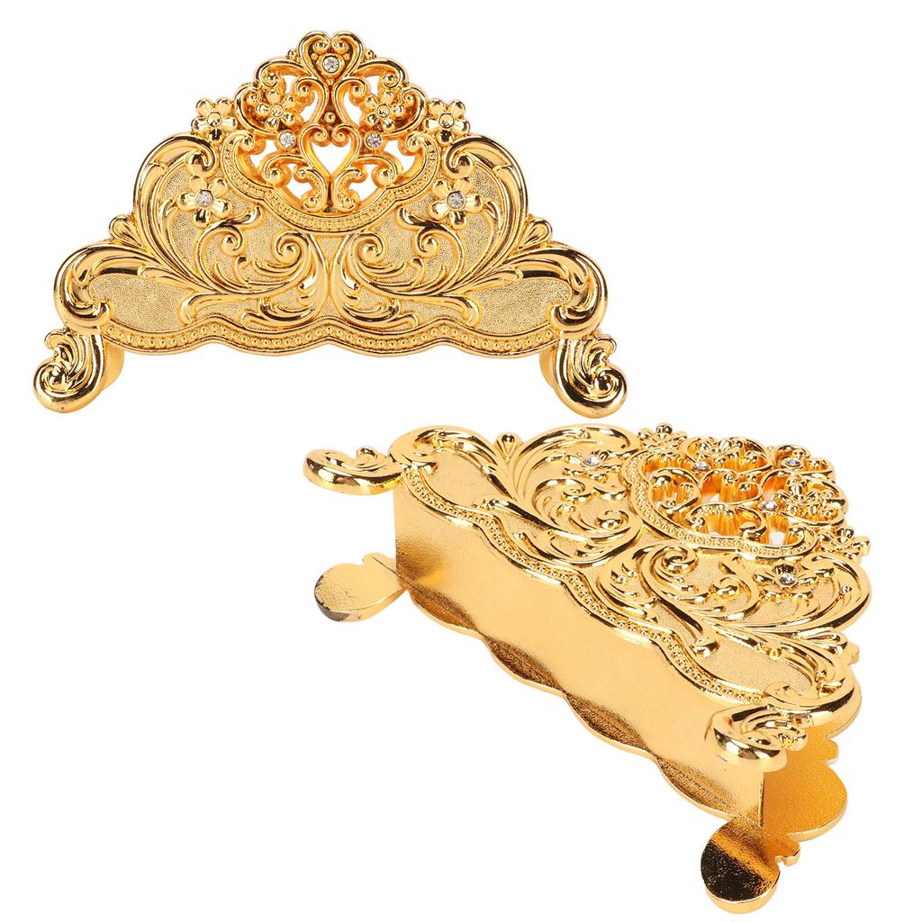 Napkin Holder European Metal Hollow Flower Pattern Paper Tissue Holder Freestanding Paper Napkin Dispenser