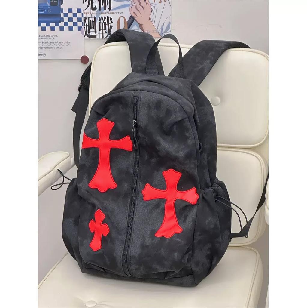 Schoolbag Korean version ins cartoon cross backpack female niche design subculture student schoolbag fashion personality backpack