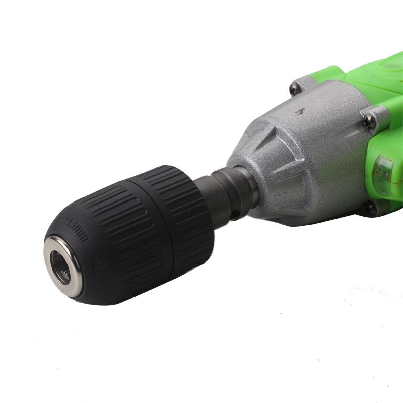 Electric Drill Hand-Tight Chuck Adapter: 1/2" Converter for Electric Wrenches, 2-13mm Capacity, Three-Jaw Design.
