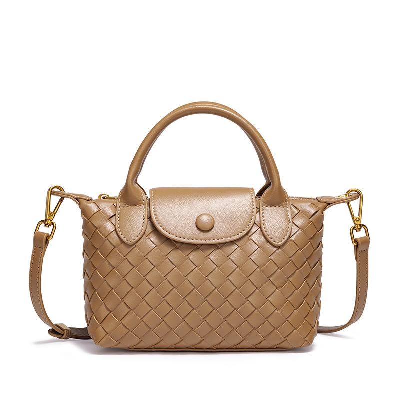 Woven Handbag Women's Fashion Small Square Bag High-end Shoulder Messenger Bag Trendy Versatile Dumpling Bag