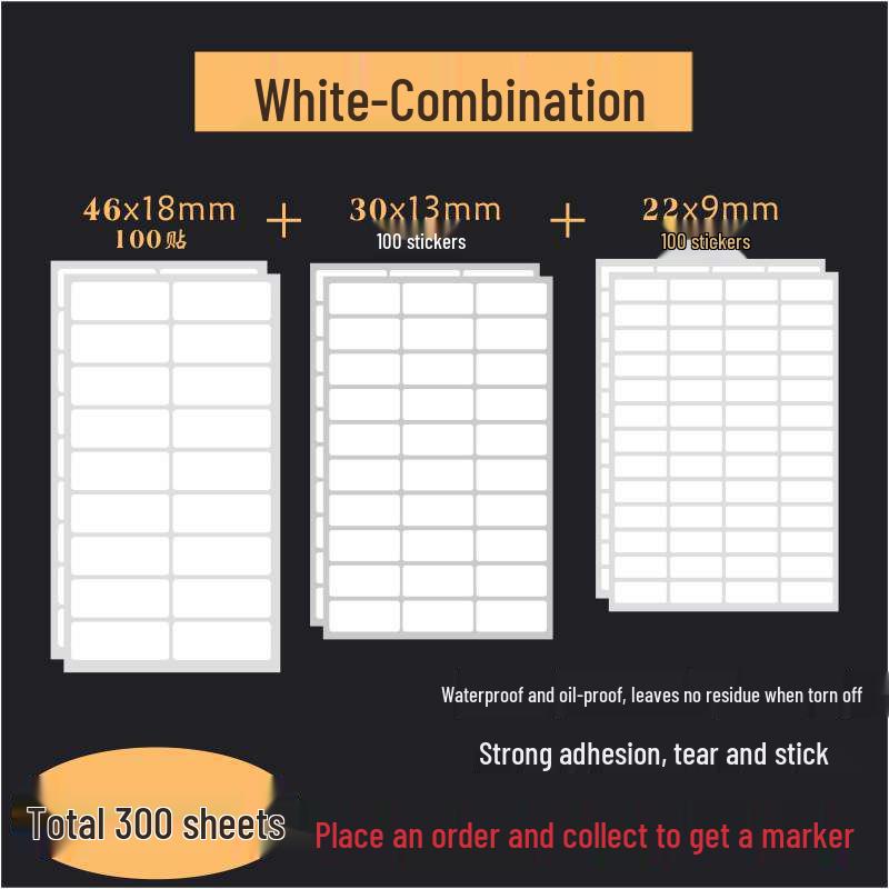 Waterproof Silver Label Stickers for Kitchen Storage and Seasoning Marking
