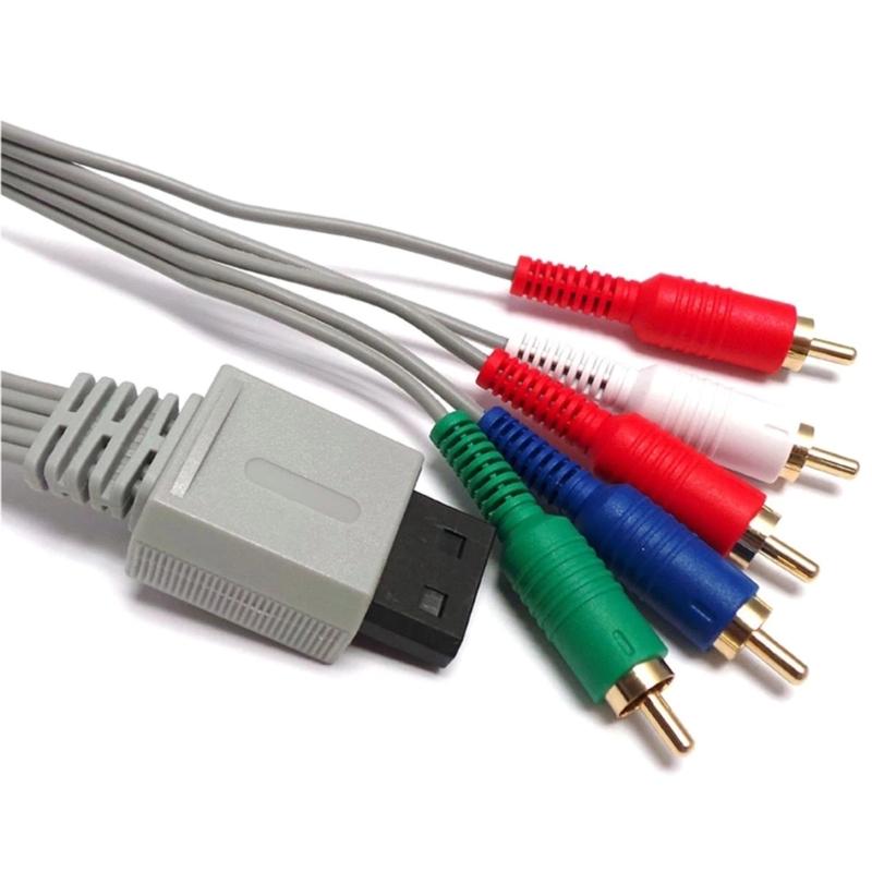 1.8m/5.9ft 1080/720P HDTV Audio-Video AV-Cable 5RCA Cord High-Definition Component Wire Line for Wii Game Console