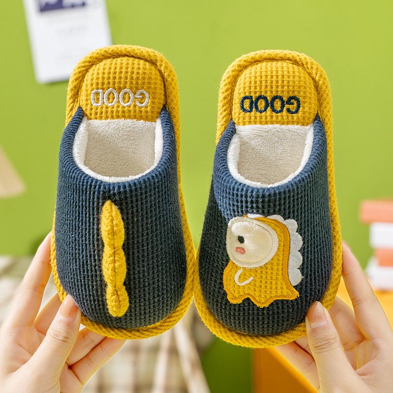 Süße rutschfeste Baumwollhausschuhe für Kinder - Prinzessinnen- & Hasen-Designs, Perfekt für den Innenbereich im Herbst/Winter