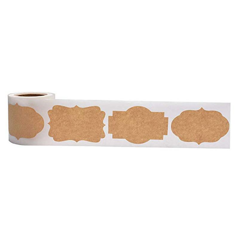 250Pcs Kraft Stickers Paper Labels Blank Christmas Gift For Jar Candle Glass Bottle Office Classification Stationery Sticker