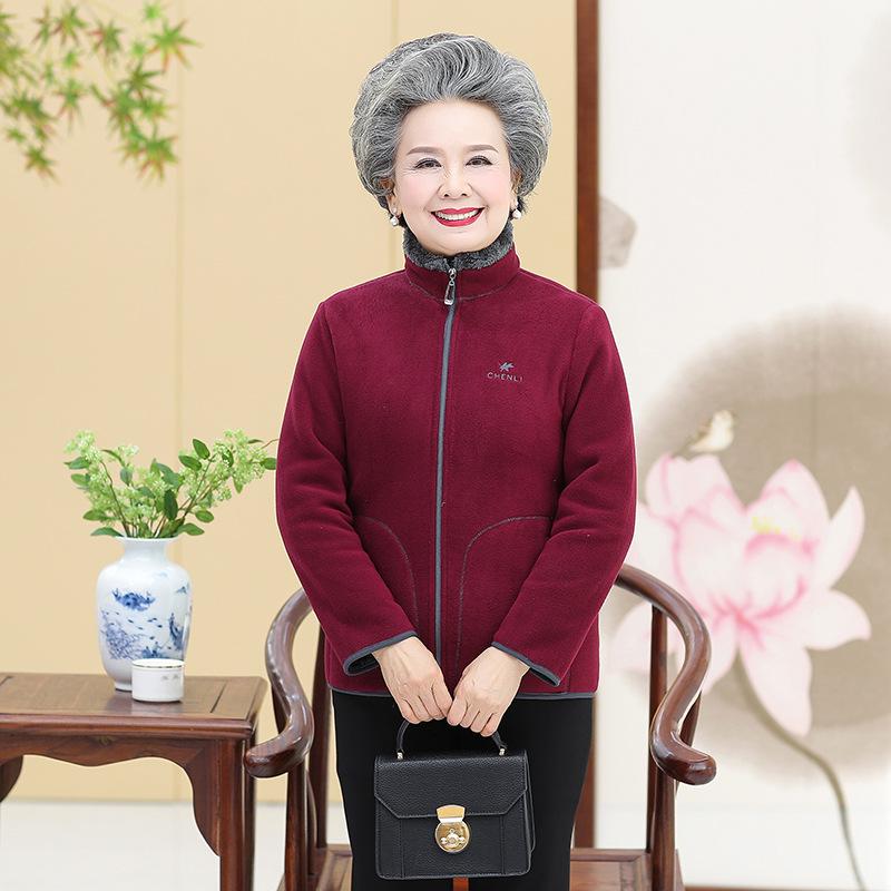 Women s autumn and winter fleece fleece jacket old cotton-padded clothes women s sweater fleece shirt casual versatile L