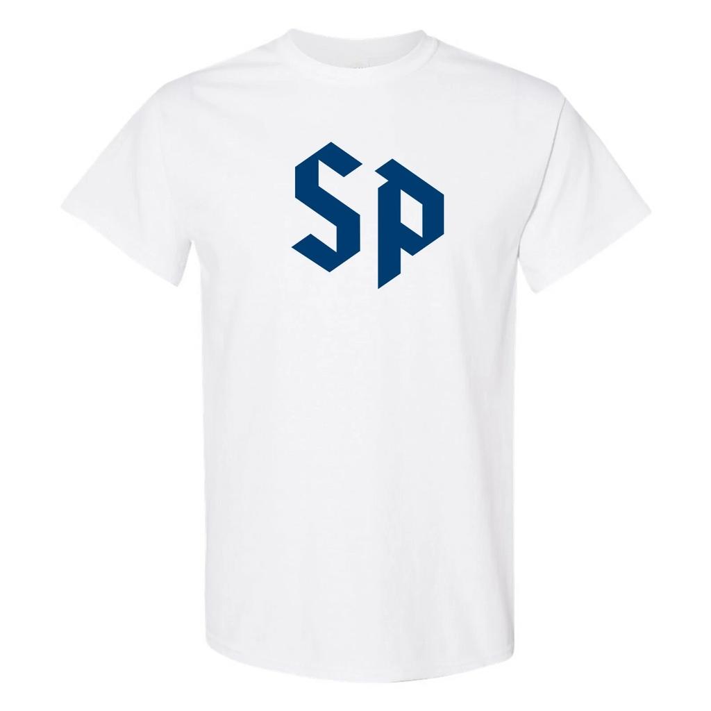 St Peter's University Peacocks Primary Logo Short Sleeve - White