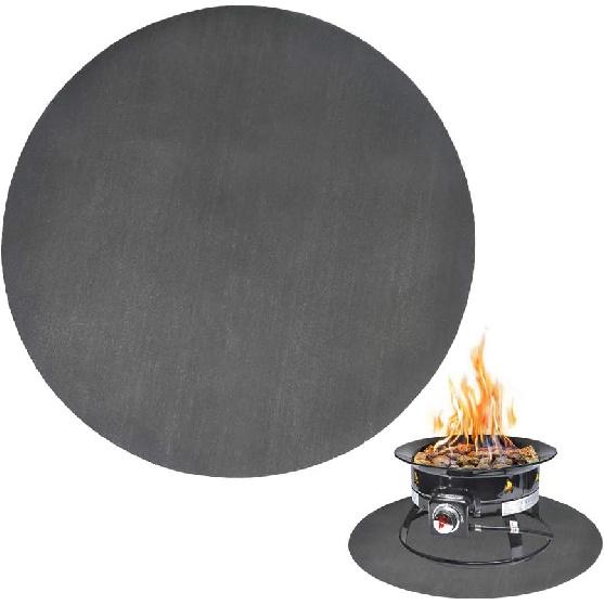 Fire Pit Mat,Bonfires,Lawn,Patio,Chiminea,Deck Defender,Under Grill Mat,BBQ Mat,Heat Shield,Fire Resistant Pad for Outdoors (58 Inch Round)