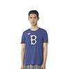 Nike X MLB Collaboration Letter Logo Print Round Neck Short Sleeve T-Shirt Men Tops Blue N1994EWKB-UTY