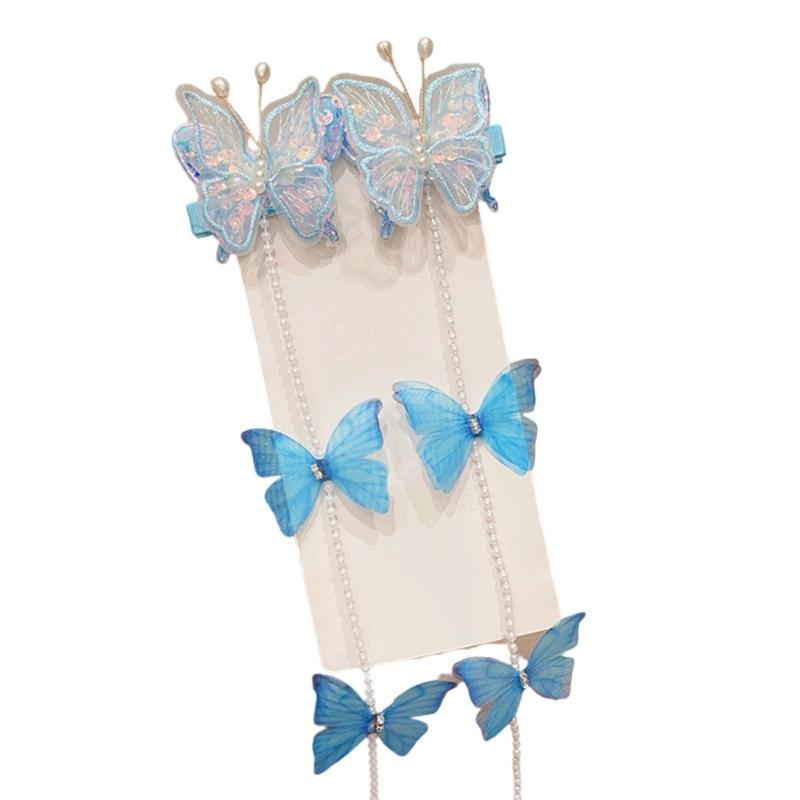 

Stylish Braided Hairpin With Pearls Butterfly Charm Comfortable Wear For Daily Use Special Event Fashion Hair Jewelry