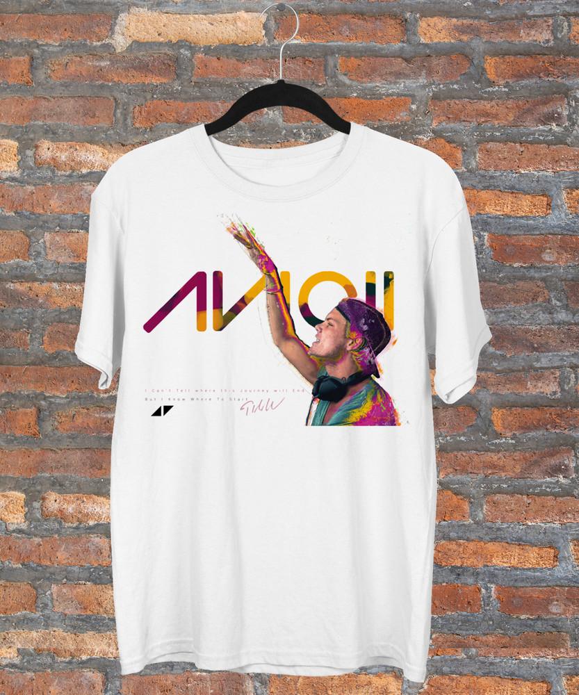 

Avicii I Can#039;t Tell Where This Journey Will End Gift for Fan S5XL Tshirt Unisex T-Shirt XL