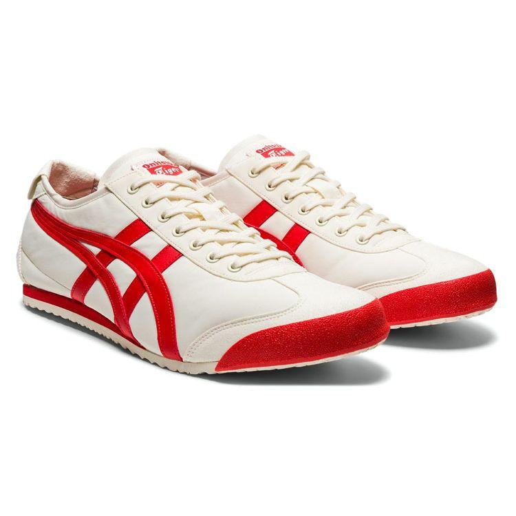 ONITSUKA TIGER Mexico 66 კრემისფერი ცეცხლოვანი წითელი უნისექსის სპორტულები 1183B497-101