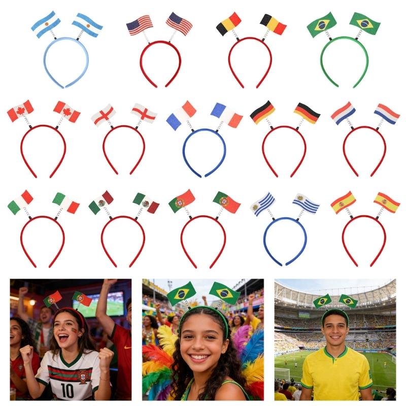 4pcs Matching Soccer Championship Headbands Comfortable Design Headddress For Game Night Parties Decoration