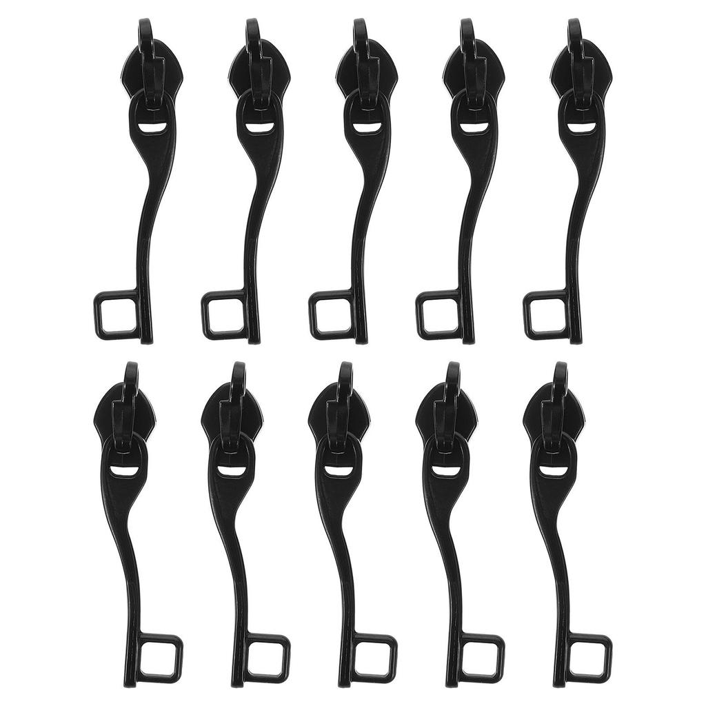 5 Pares Cabezales de Cremallera de Doble Capa Deslizador Metálico Agujero Único para Candado Equipaje Tirador de Cremallera Piezas de Repuesto Accesorios Lisos para Maleta