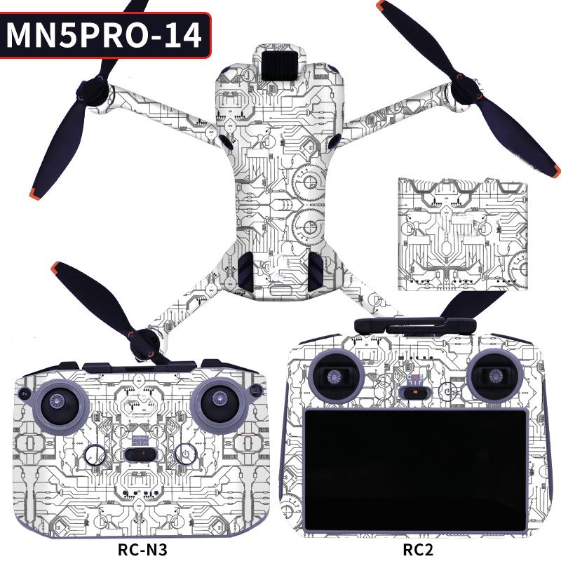 Decorative Sticker Kit for DJI Mini 5 Pro Waterproof Anti-Scratch Skin for Drone, Controller & Battery Manager
