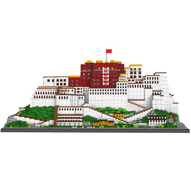 7380pcs+ Diamond Mini Notre-Dame DE Paris Model Building Blocks Church Architecture Tibet Potala Palace bricks Toys For Children