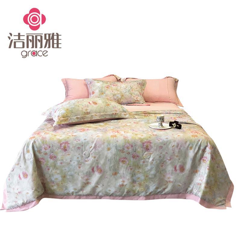 

Jie Li Ya Ice Silk Chiffon Print Summer Quilt