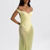 European Style Women's One-Shoulder Patchwork Mesh Dress - Spring 2026 Arrival, Solid Color, Backless Design