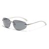 Glasses Borderless Metal Sunglasses Men'S Cat Eye Future Wind Sunglasses Women'S Sunglasses