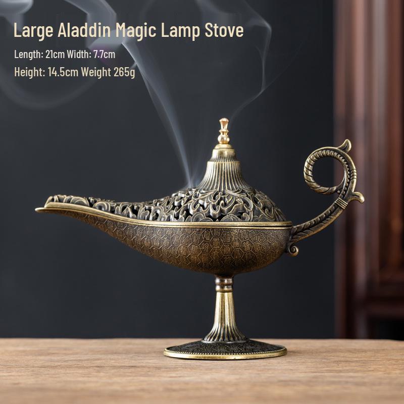 Auspicious Clouds Alloy Incense Burner - Pear-Shaped Agarwood Bedtime Ornament for Tea Ceremony