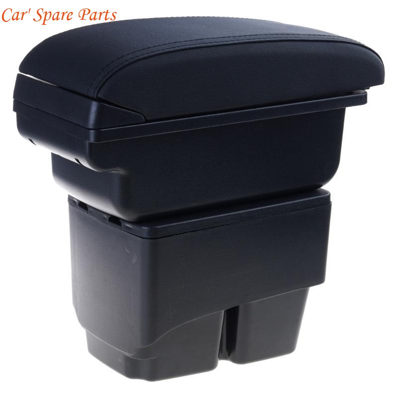 

Y4UA Car Armrest Box Arm Rest Storage Box for Fiesta Center Console Box чёрный