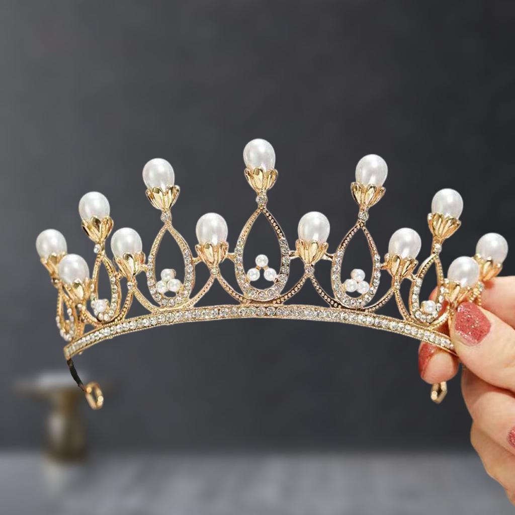 Bridal Crown Headdress Rhinestone Crown Wedding Veil Diamond Clothing Eighteen Year Old Adult Ceremony Birthday Princess Hair Accessories