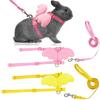 Ham iepure pentru animale mici cu lesă, guler iepure drăguț, provizii iepure de companie, set ham și lesă pisică pentru porcușor de Guineea adult, dihor