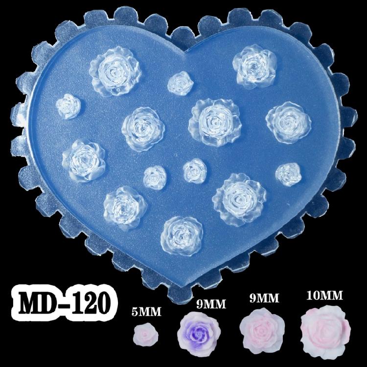 Silicone Flower Nail Art Mold Embossed Jewelry Mould Handmade Crafts Making Mold