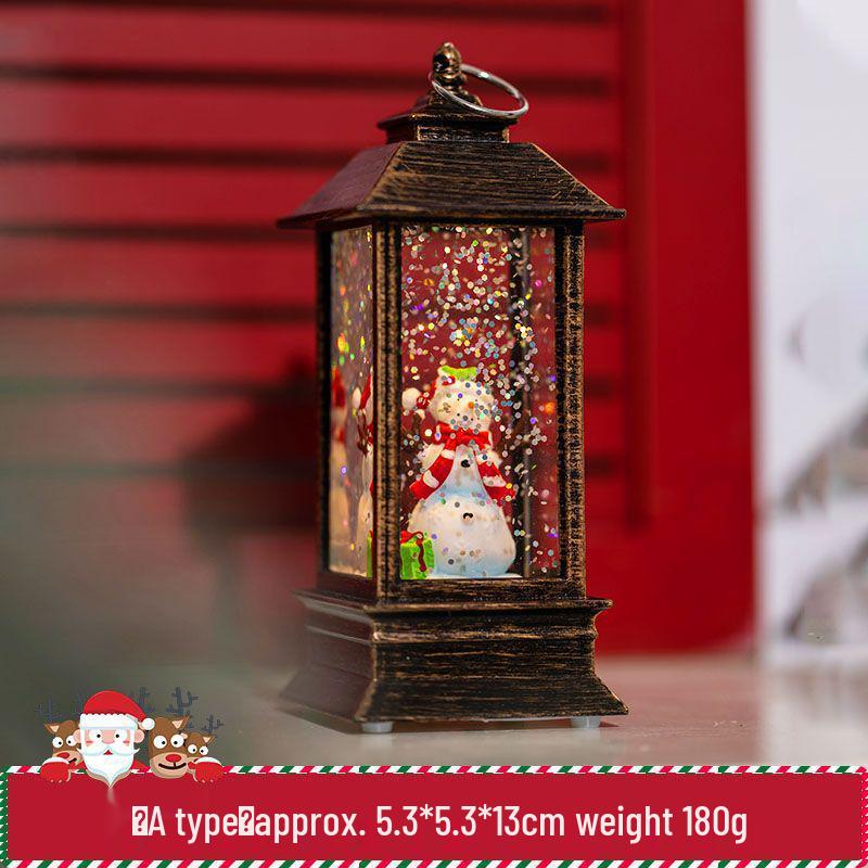 Vintage Light-Up Santa Claus Train Christmas Ornaments for Toddlers