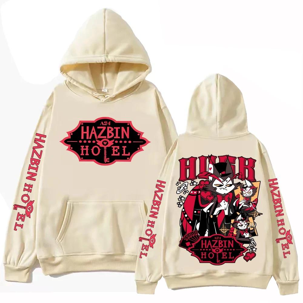 2026 Hazbin Hotel Husk Felpa Uomo Donna Harajuku Moda Casual Manica Lunga Felpa con Cappuccio Maglione Regalo Autunno e Inverno Unisex