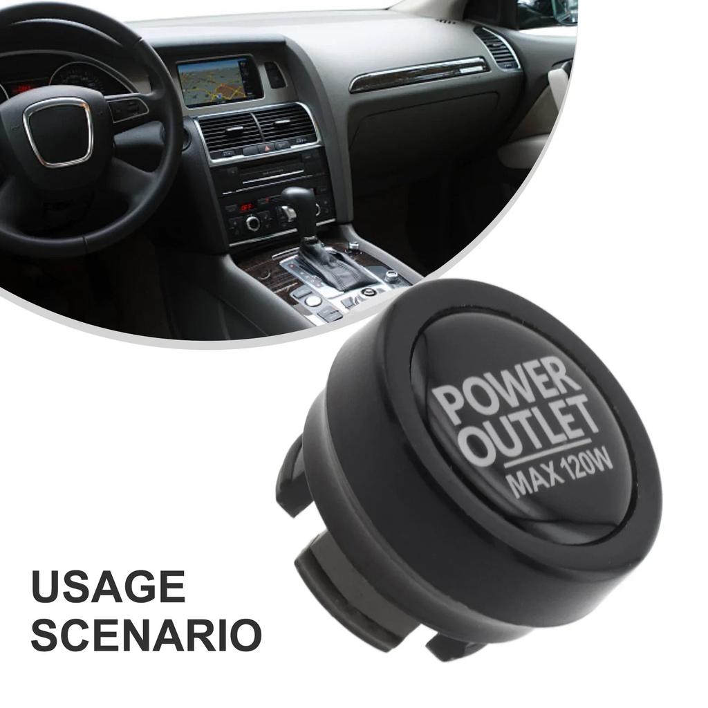 Car Socket Plug Cover Power Outlet Button Cap Auto Cigarettes Lighters Plug Dustproof Lid Covers ABS 2.6*2*1.8cm Vehicle Parts