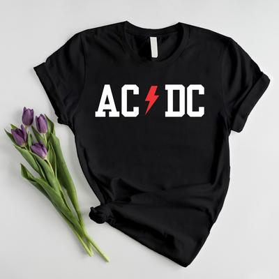 AC/DC Logo' T Shirt Official Classic and Printed Unisex Top XS-4XL Free Delivery