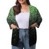Women's Fall And Winter Fashion Casual Soild 3/4 Sleeve Mid-Length Cardigan Jacket