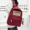 Zaino Scolastico Donna Impermeabile Grande Capacità Zaino Scuola Cerniera Liscia Tinta Unita Adolescente Ragazza Casual Zainetto Borsa Forniture Studente