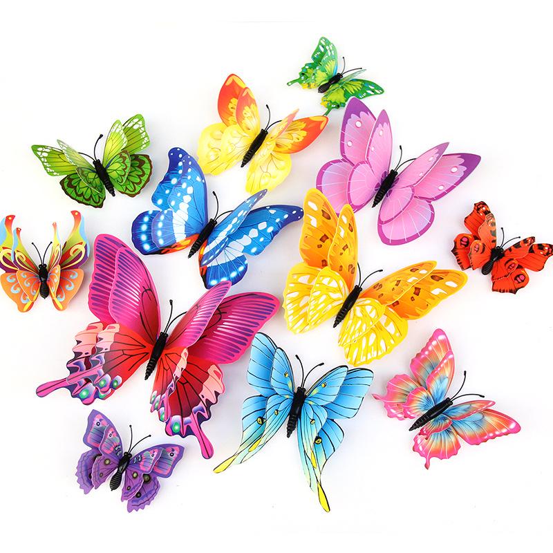 3D Butterfly Wall Stickers: Self-Adhesive Decor for Bedroom & Wedding Rooms