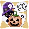 Halloween Decoration Cushion Pumpkin Cat Ghost Pillow Sleeve Is Suitable for Home Living Room Sofa Room Decoration