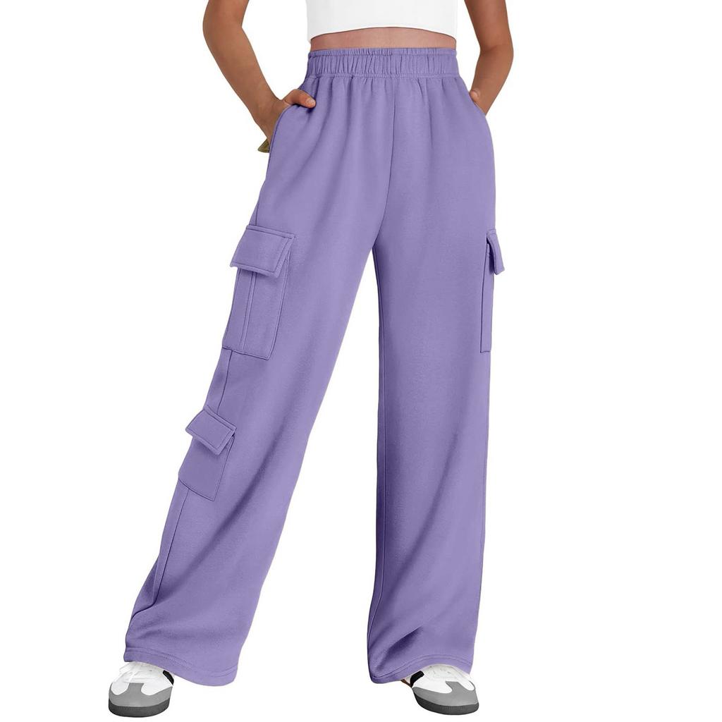 Womens Cargo Sweatpants Wide Leg Pants Baggy Joggers With Pockets