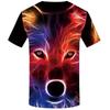 Men's Wolf Mountain 3d Print Summer Casual T-shirt With Stunning Graphic Design