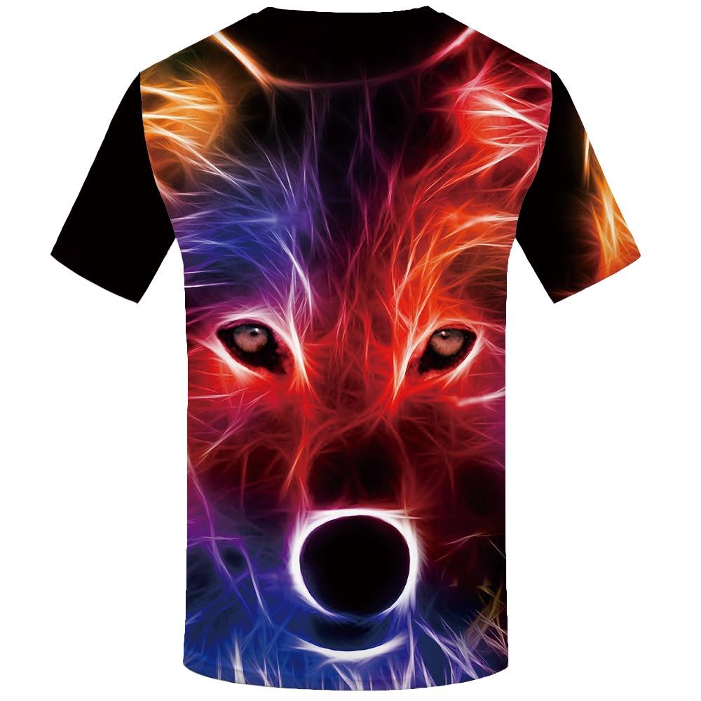 Men's Wolf Mountain 3d Print Summer Casual T-shirt With Stunning Graphic Design