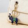 Elephant Keychain Vintage Creative Colorful Animal Pendant for Car Bag Decoration Cute Girls Accessory