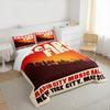 Arcade Fire Radio City Concert Poster Bedding Set, Red Orange Sunset Forest Art Print Duvet Cover, Indie Rock Music Fan Bedroom Decor
