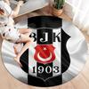 Besiktas Gymnastics Club Round Area Rug,Carpet Rug for Living Room Bedroom Sofa Playroom Decor,Non-slip Floor Mat