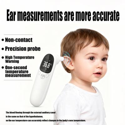 Adult and Child Ear Thermometer, Digital Accurate Ear and Forehead Thermometer with Fever Alarm Function, 1-second Quick Result, Easy To Use