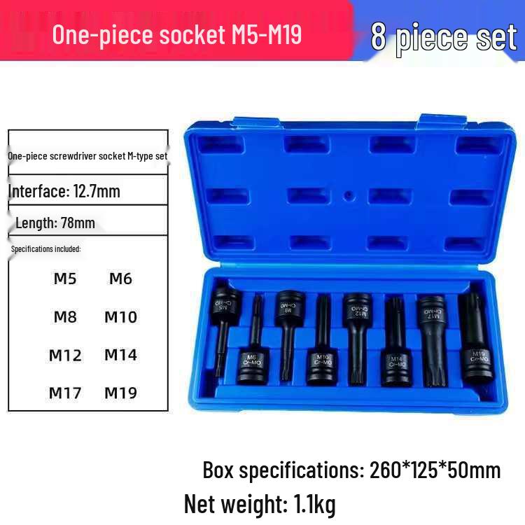 12-Punkt Torx Sechskant-Steckschlüsselsatz für pneumatische und elektrische Schlagschrauber – Schraubendreherbits für die Autoreparatur