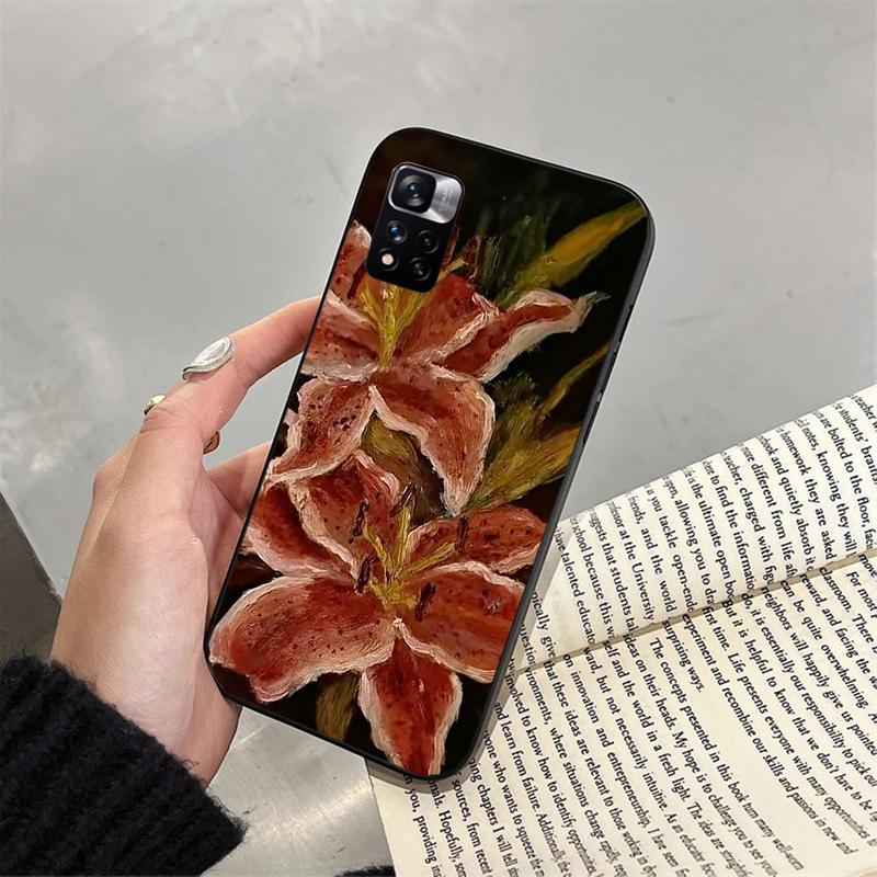 Phone Case For Xiaomi Poco C71 15T 14T Pro Redmi Note 15 14 14 13 Pro Redmi A5 15C 13C Oil Painting Lily Flower