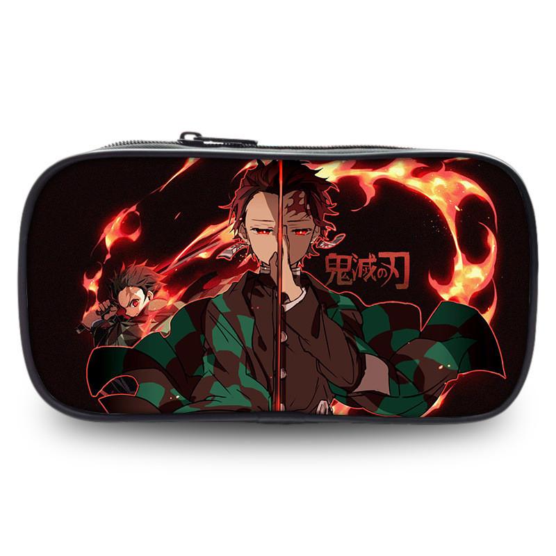 Durable Slayer Demon Pen Bag Versatile Oxford Fabric Large Capacity Stationery Holder