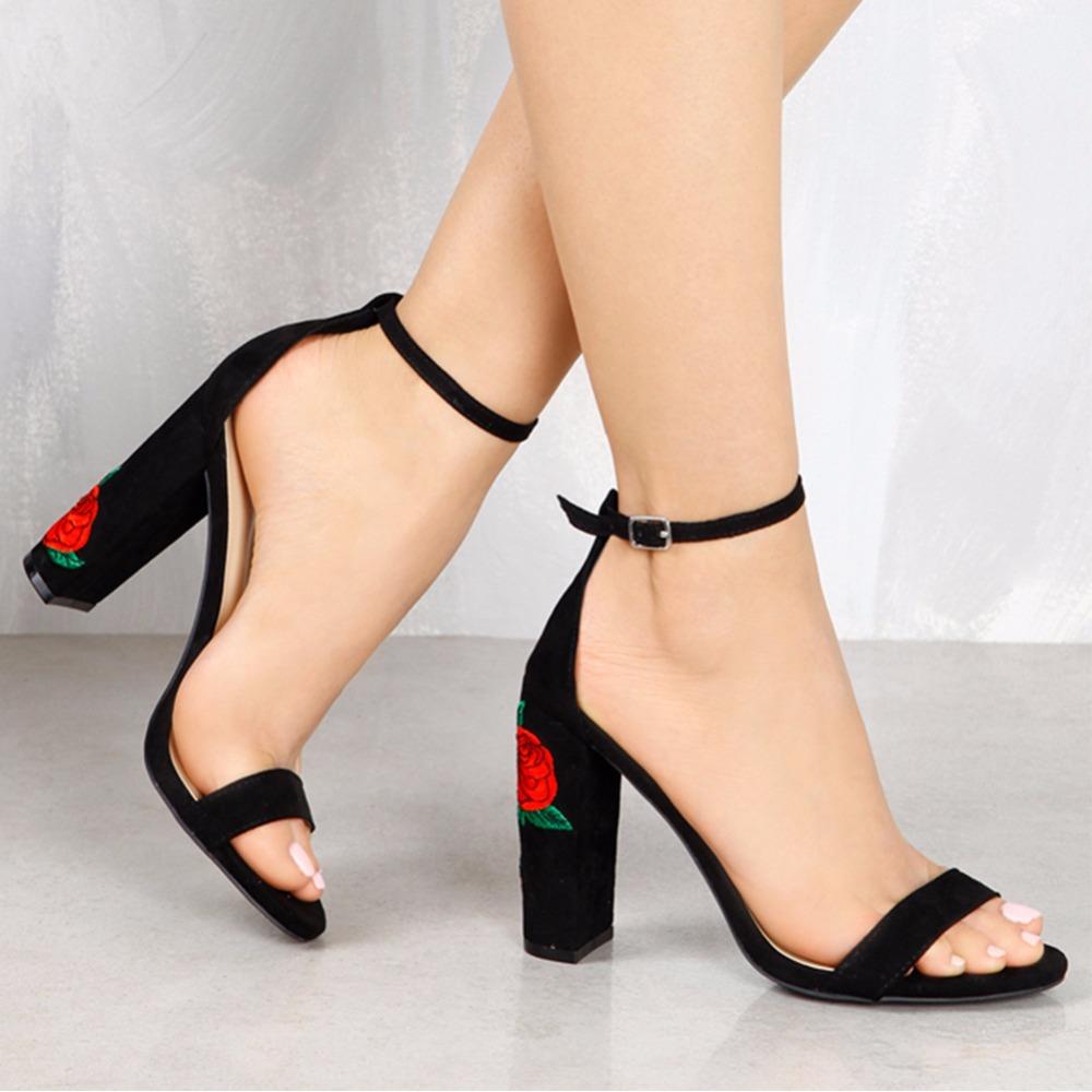 Comemore New Suede Shoes On Heels 2025 Woman Embroider High Heel Women Ethnic Flower Party Pumps Plus Size 43 Zapatos Mujer
